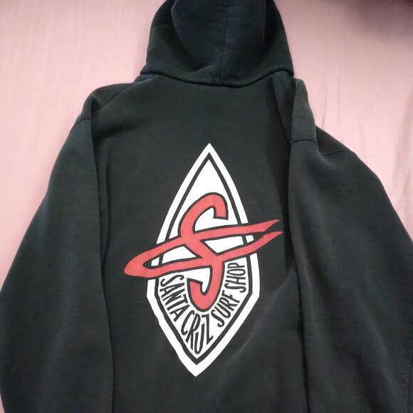 90s Vintage Santa Cruz Surf Shop Hoodie/Sweatshirt - Picture 4 of 12